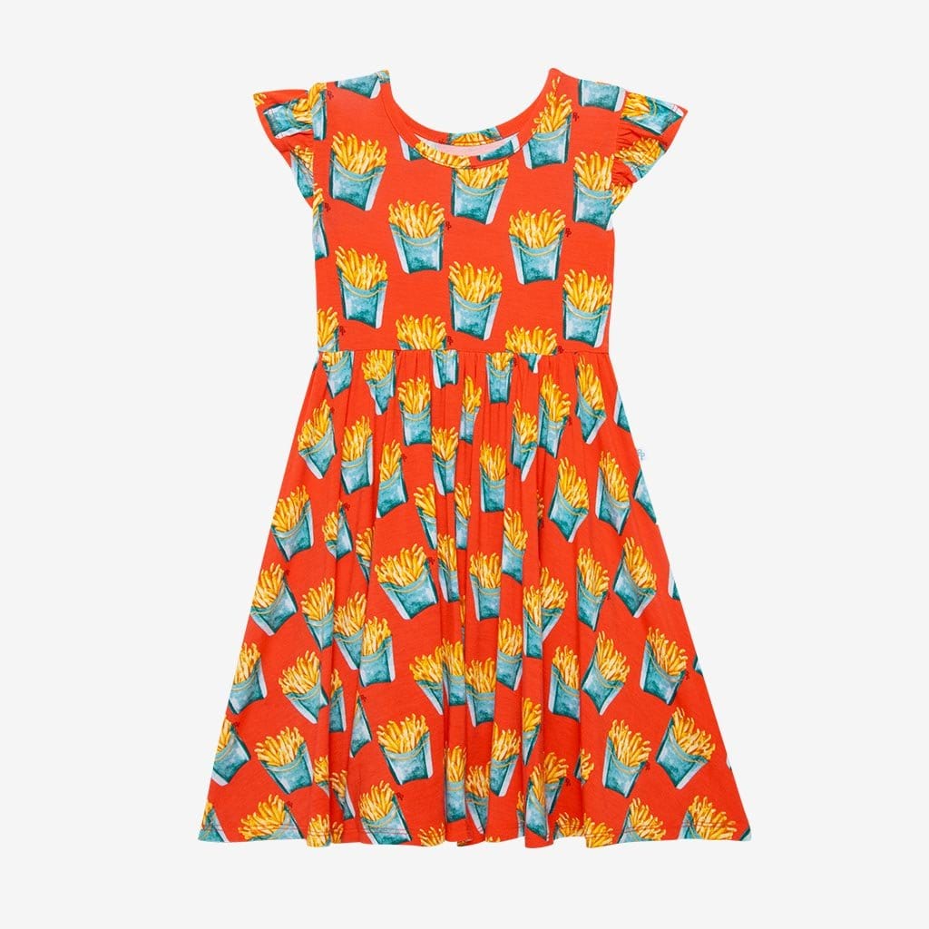 Fry Ruffled Cap Sleeve Twirl Dress