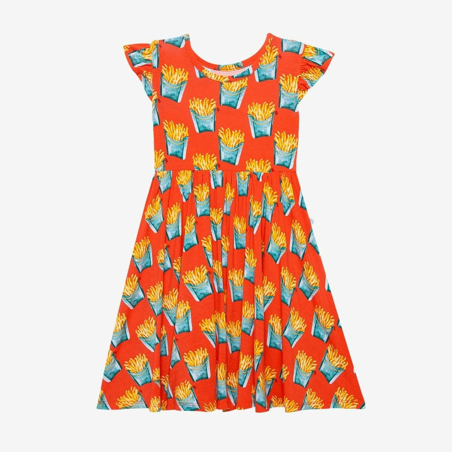 Fry Ruffled Cap Sleeve Twirl Dress