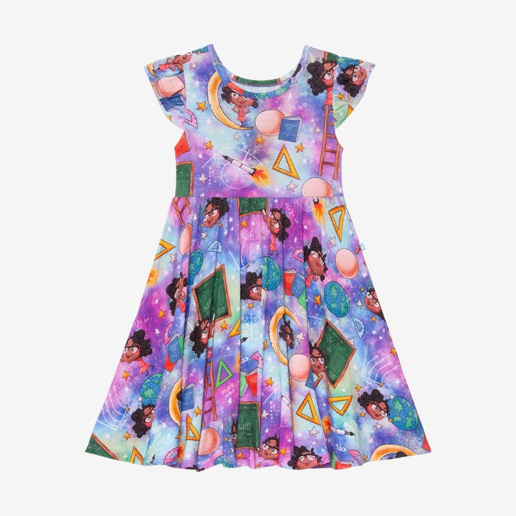 Katherine Johnson Ruffled Cap Sleeve Twirl Dress