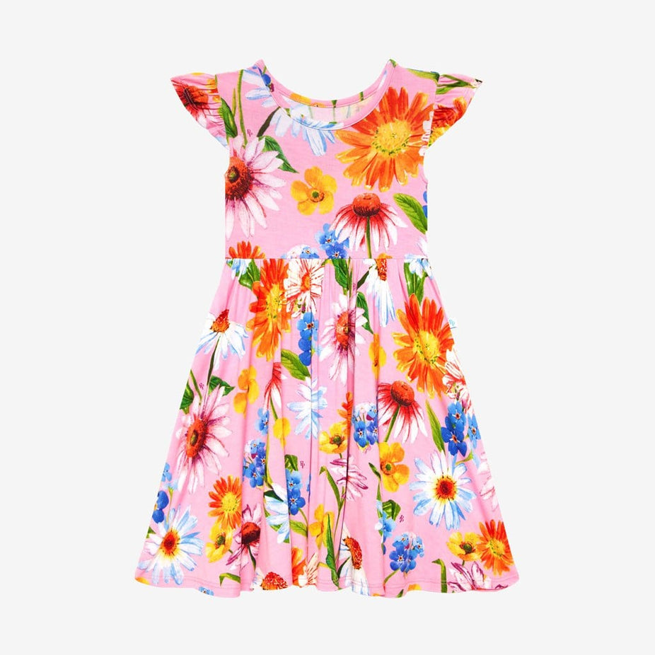 Kaileigh Ruffled Cap Sleeve Twirl Dress