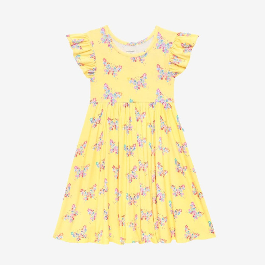 Keira Ruffled Cap Sleeve Twirl Dress