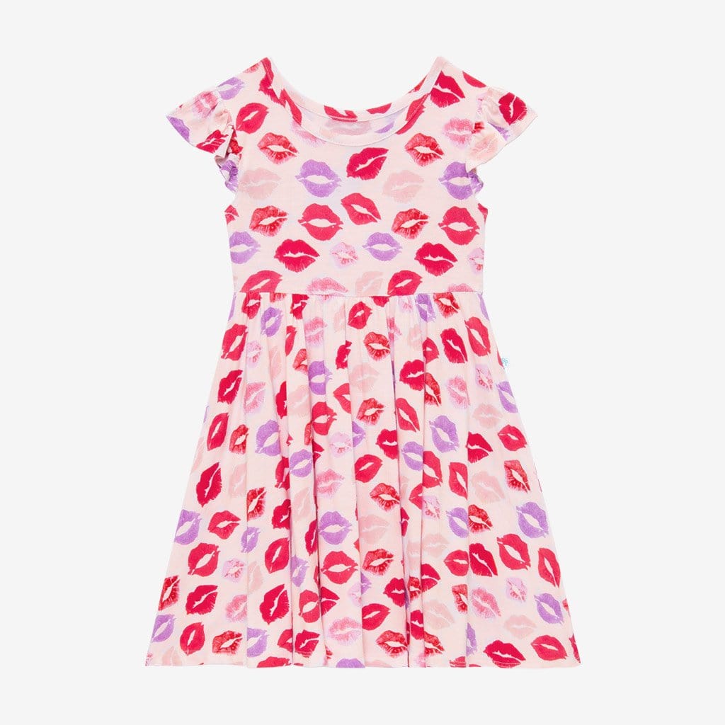 Lola Ruffled Cap Sleeve Twirl Dress