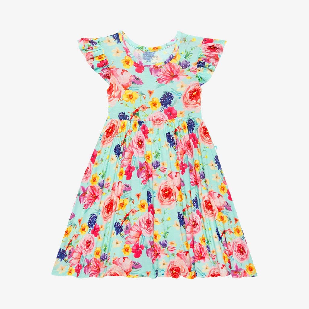 Olivia Mae Ruffled Cap Sleeve Twirl Dress