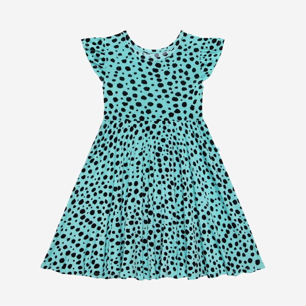 Pebbles Ruffled Cap Sleeve Twirl Dress