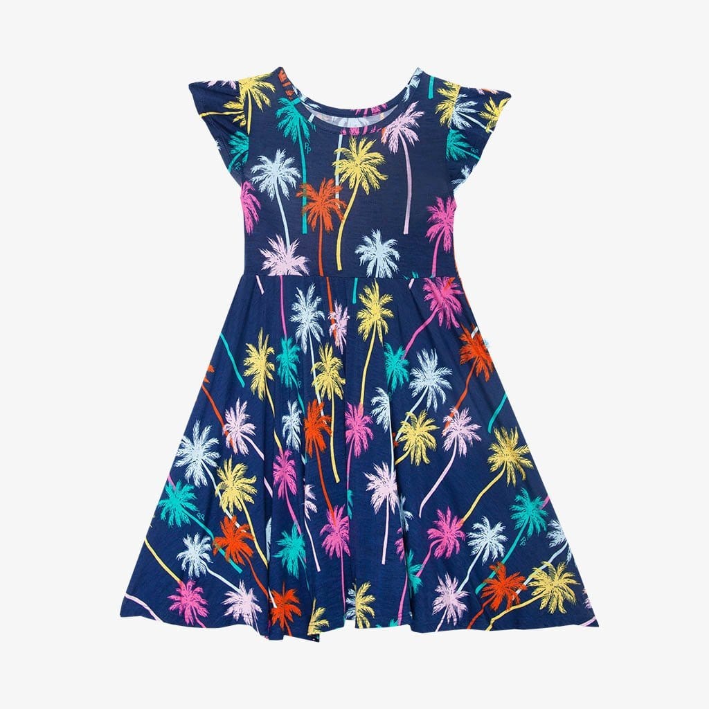 Palmer Ruffled Cap Sleeve Twirl Dress