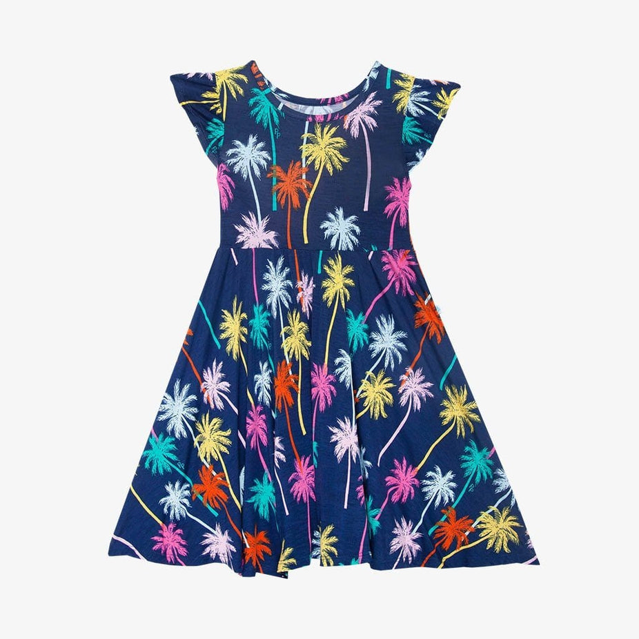 Palmer Ruffled Cap Sleeve Twirl Dress