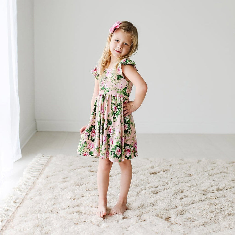 Renia Ruffled Cap Sleeve Twirl Dress