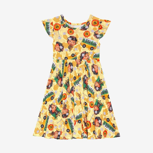 Rosa Parks Ruffled Cap Sleeve Twirl Dress