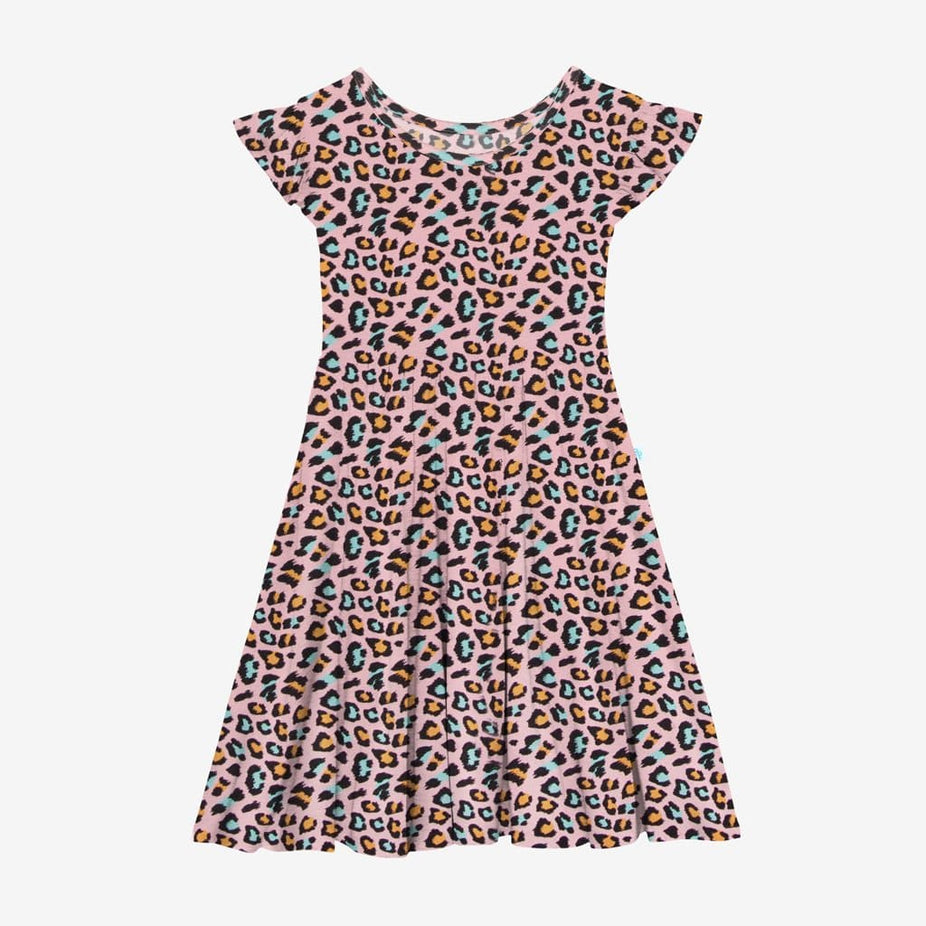 Roxy Ruffled Cap Sleeve Twirl Dress