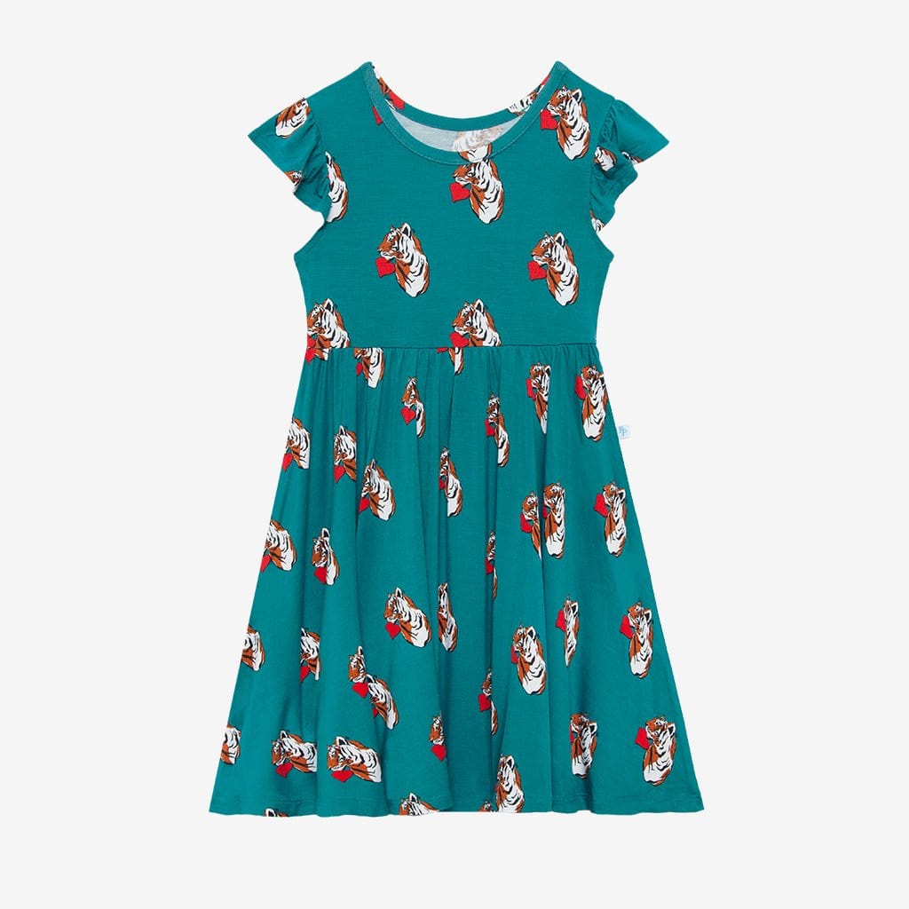 Jax Ruffled Cap Sleeve Twirl Dress