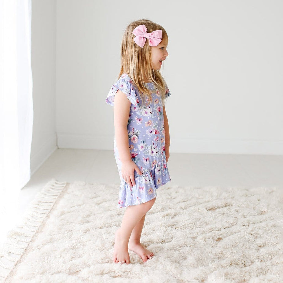Samantha Ruffled Cap Sleeve Hi-Low Dress