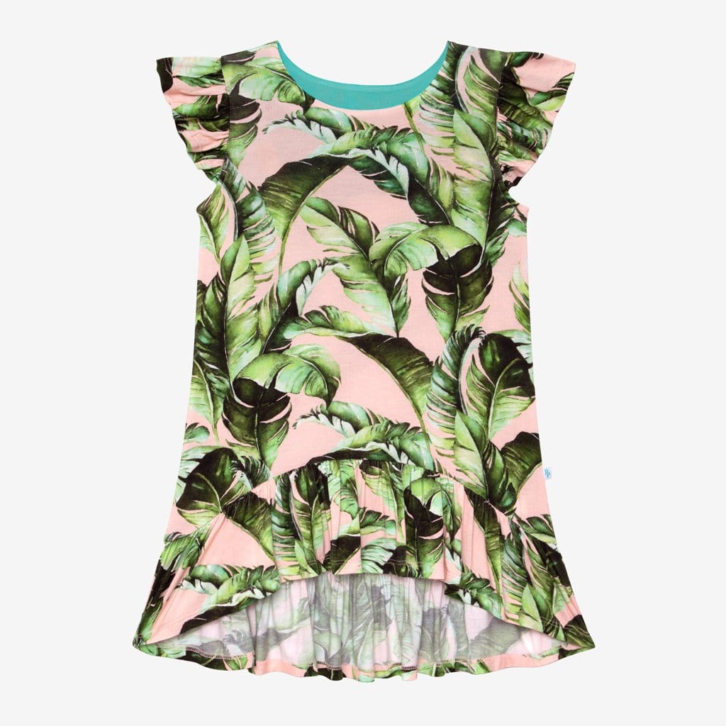 Tiffany Ruffled Cap Sleeve Hi-Low Dress
