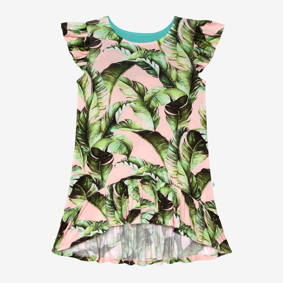 Tiffany Ruffled Cap Sleeve Hi-Low Dress