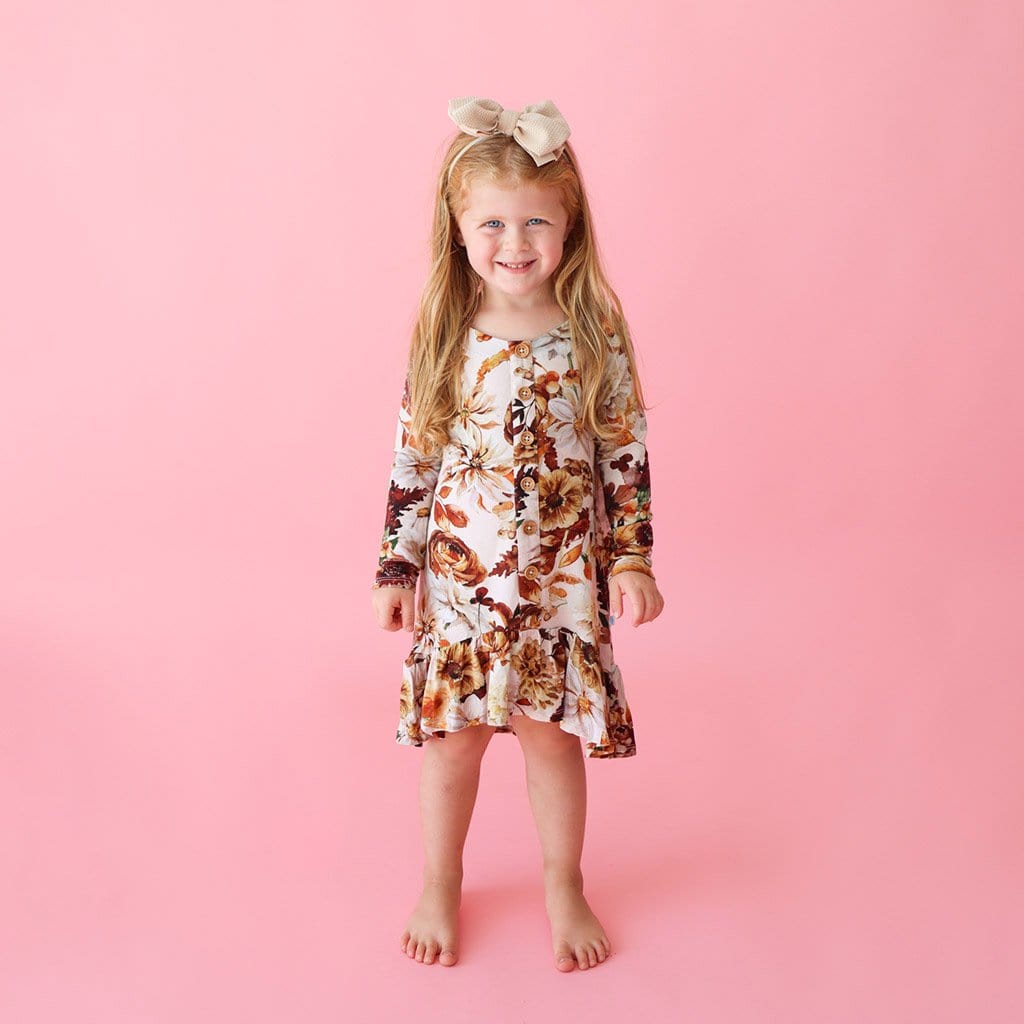 Toddler Girl in Floral Toddler Girl Dress Julieta