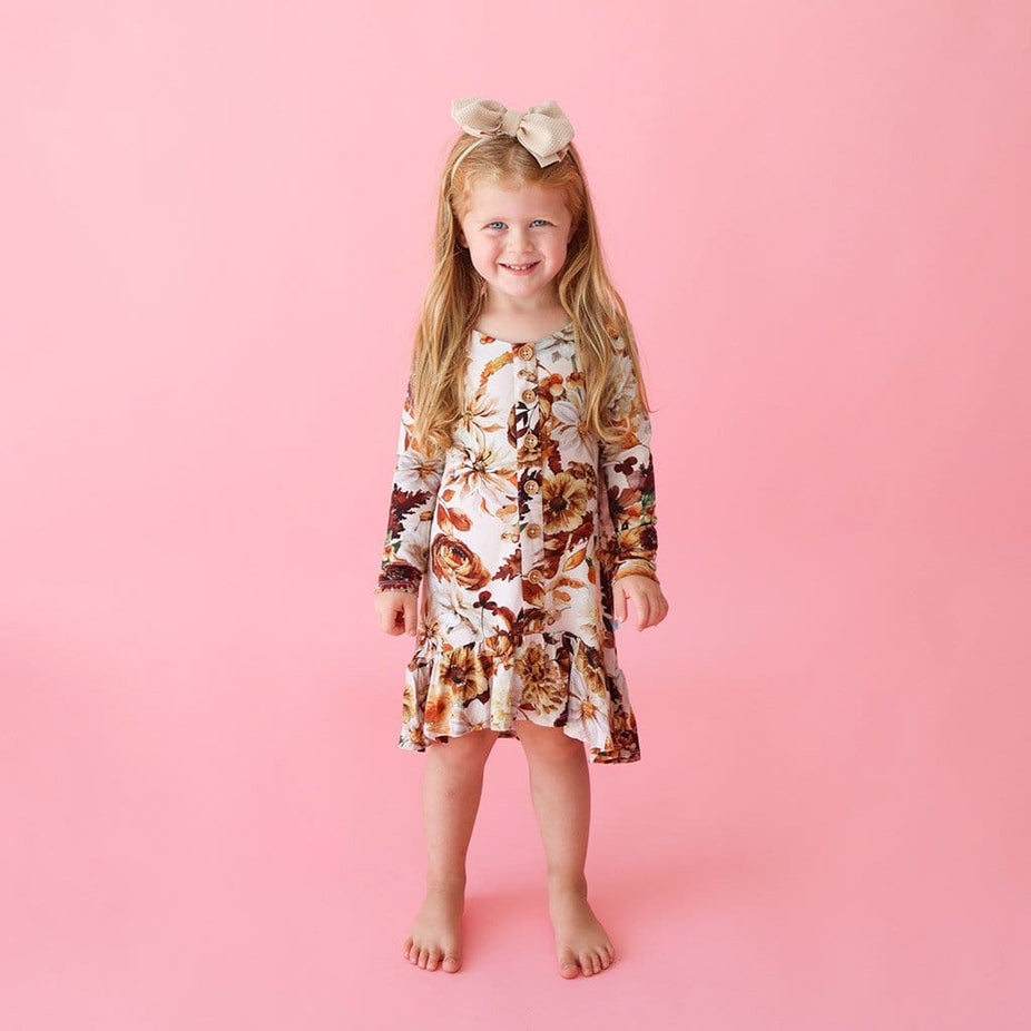 Toddler Girl in Floral Toddler Girl Dress Julieta