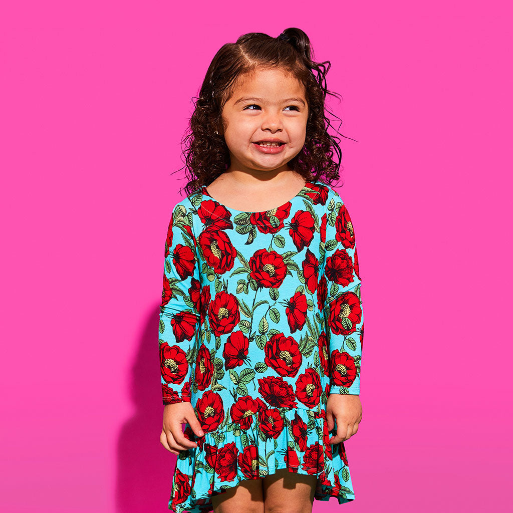 alice + olivia® Beach Bliss Long Sleeve Hi-Low Dress