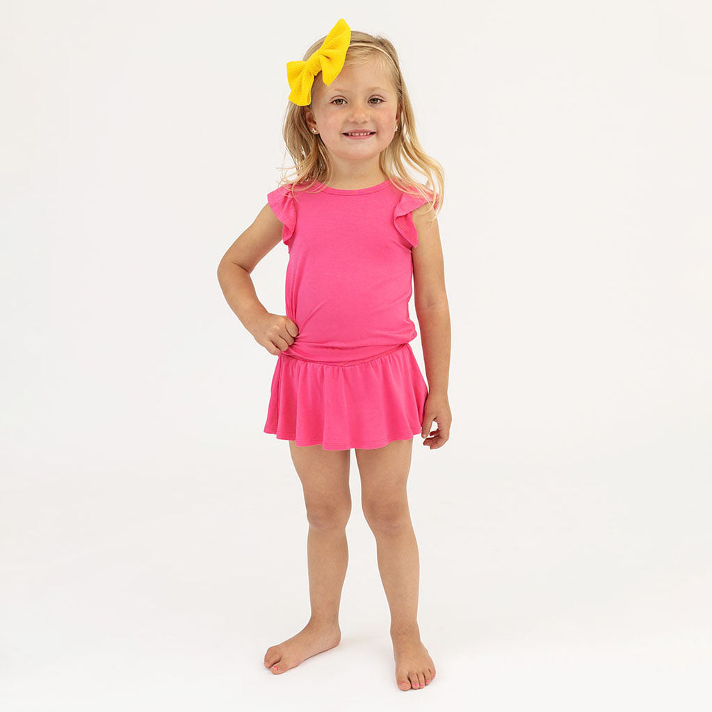 Hot Pink Ruffled Tee