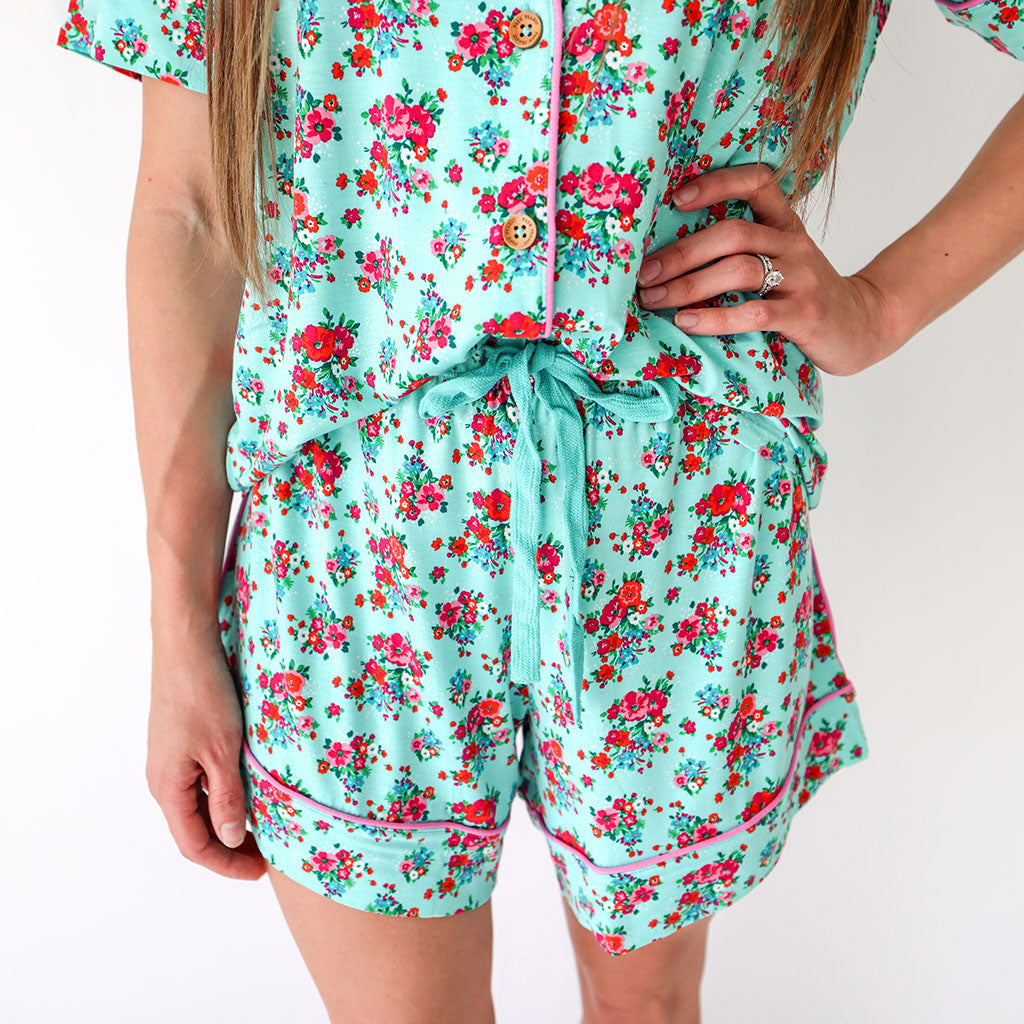 Adelina Women's Luxe Pajama Short Set