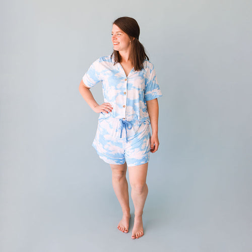 Cloudy Day Women's Luxe Pajama Short Set