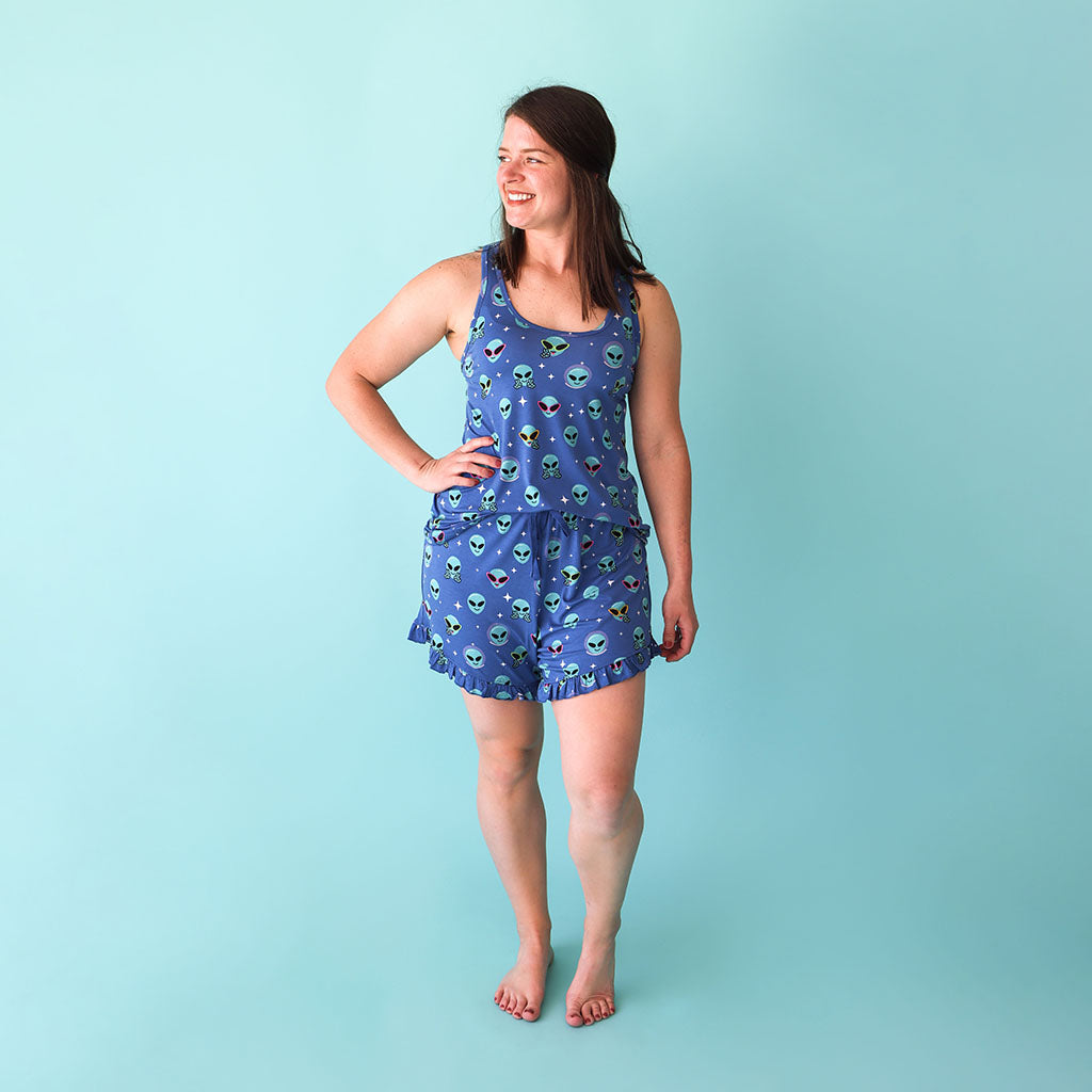 Area 51 Women's Tank Ruffled Short Set