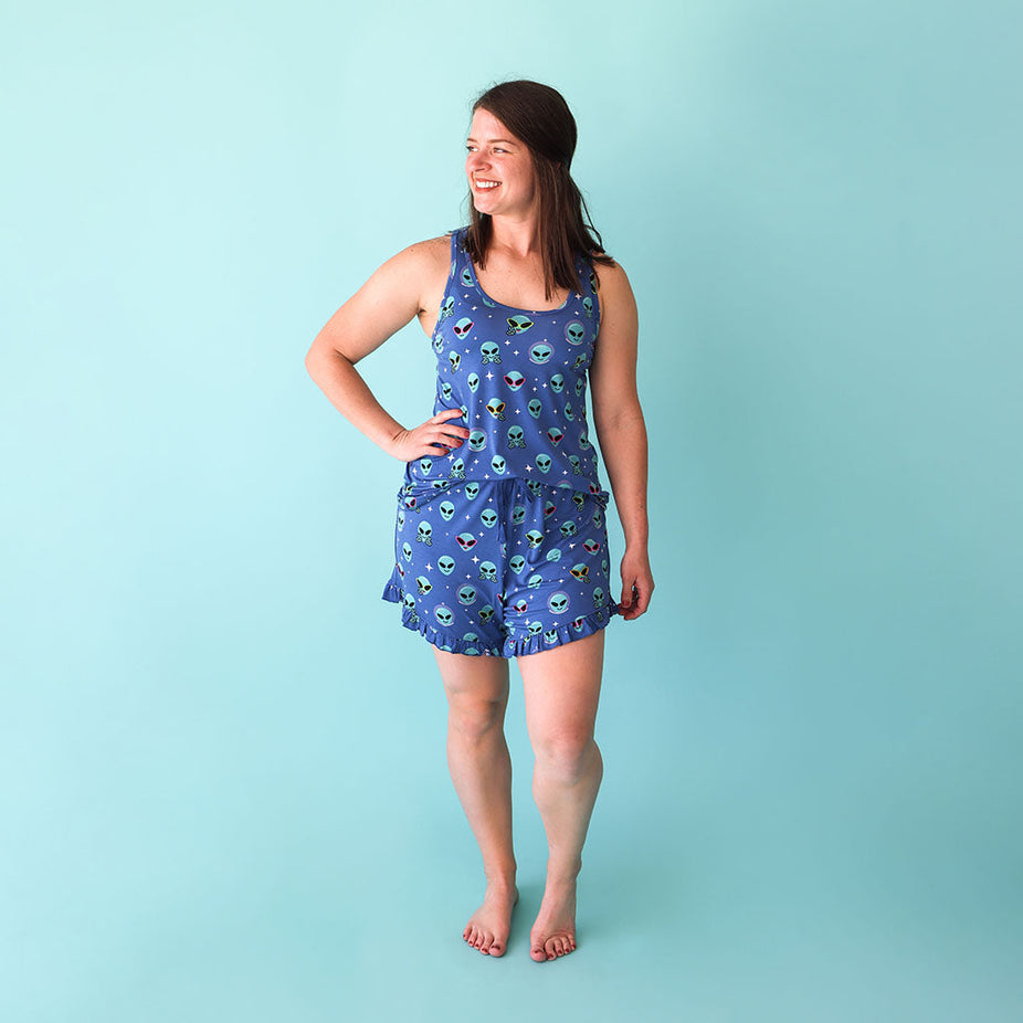 Area 51 Women's Tank Ruffled Short Set