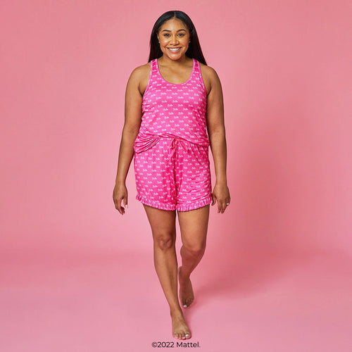 Barbie™ Women's Tank Ruffled Short Set