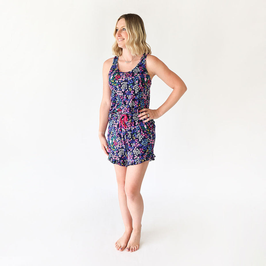 Endra Women's Tank Ruffled Short Set
