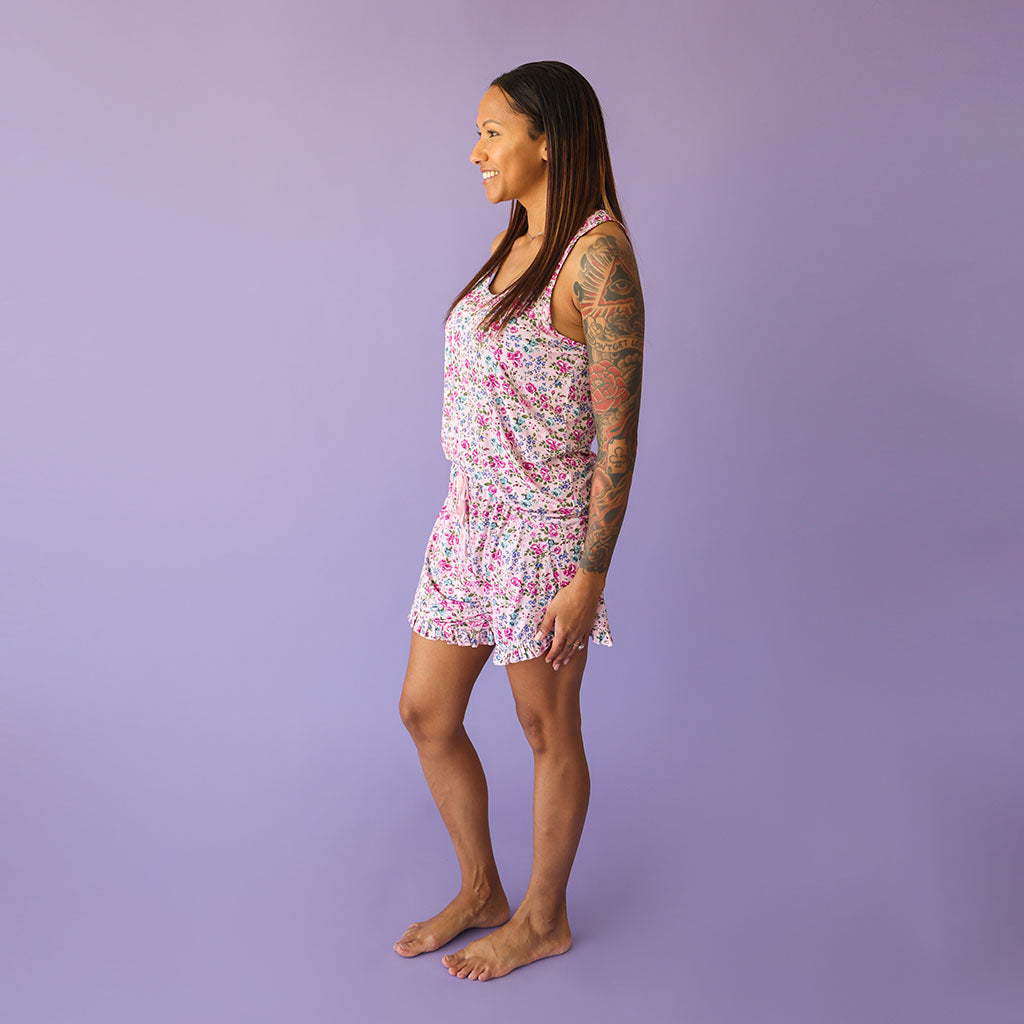 Pixie Women's Tank Ruffled Short Set