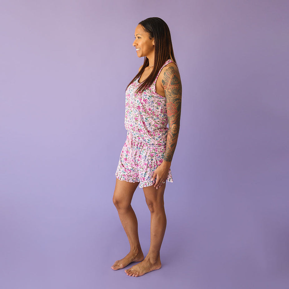 Pixie Women's Tank Ruffled Short Set