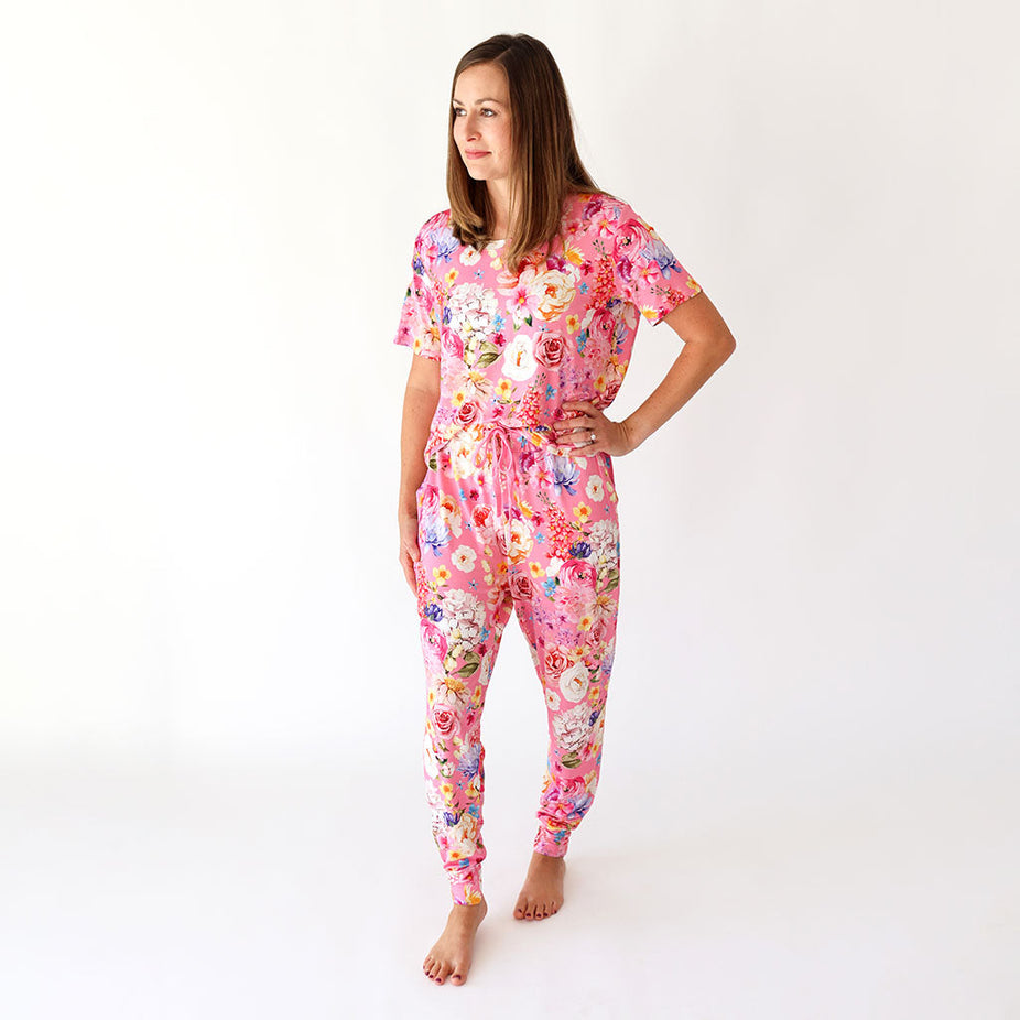 Chantria Women's Short Sleeve Scoop Loungewear