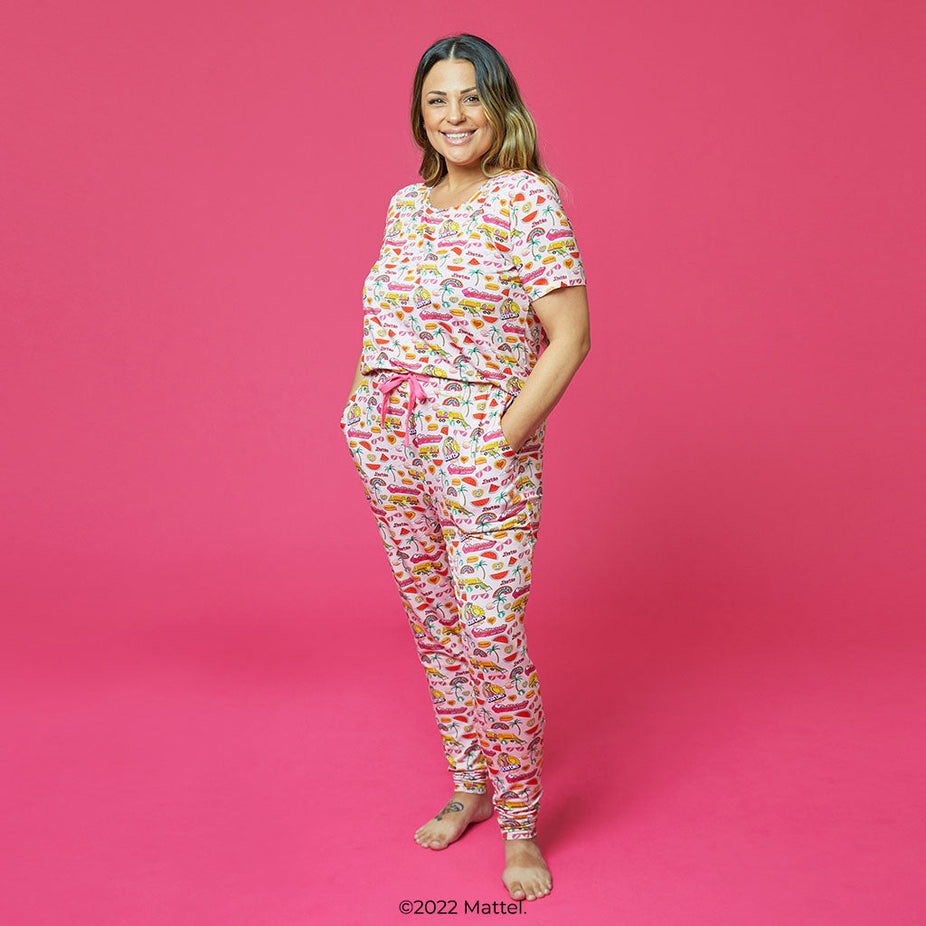 Malibu Barbie™ Women's Short Sleeve Scoop Loungewear