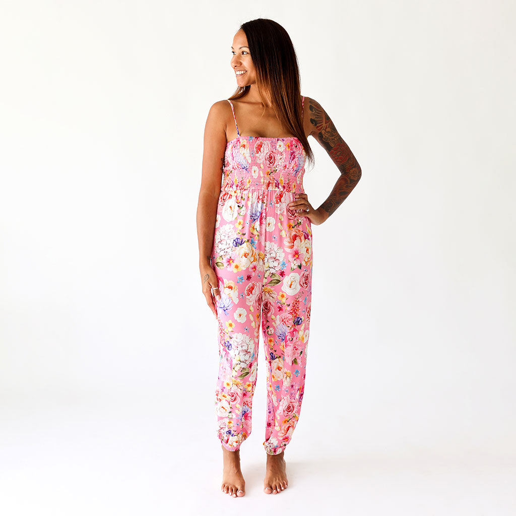Chantria Women's Sleeveless Smocked Jumpsuit