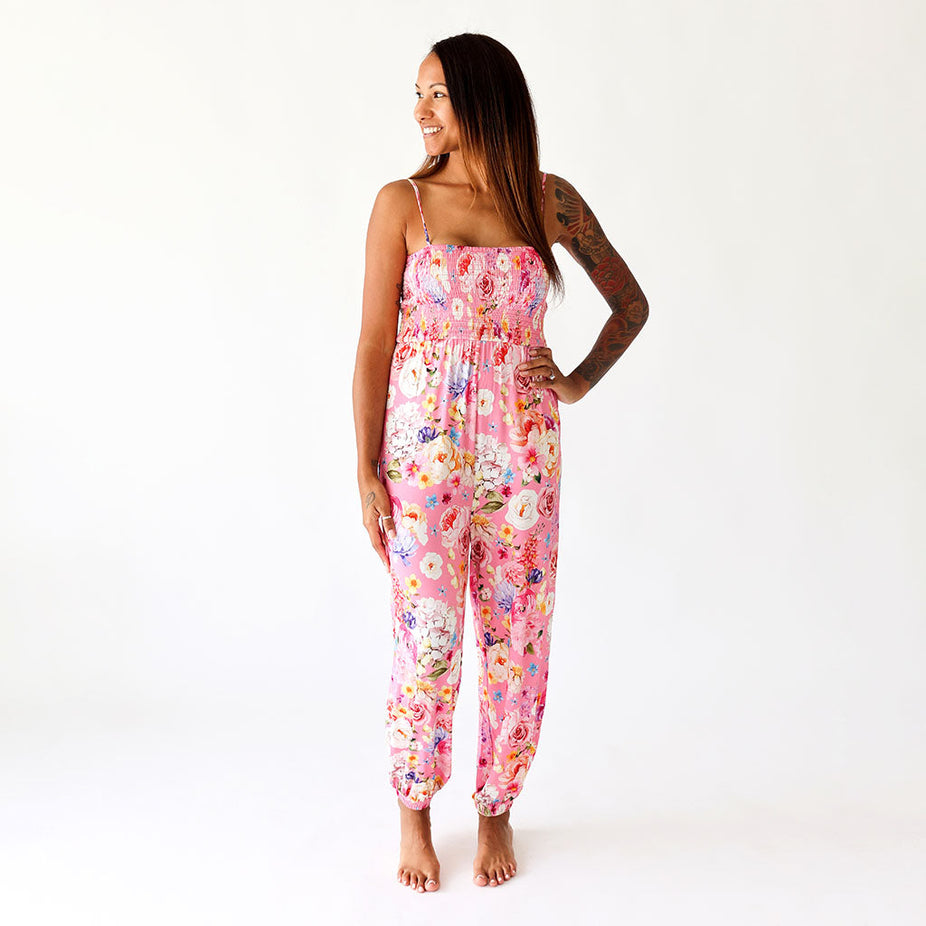 Chantria Women's Sleeveless Smocked Jumpsuit