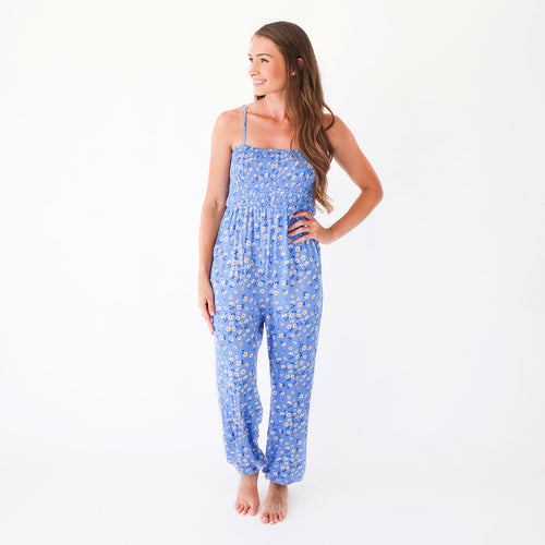Colette Women's Sleeveless Smocked Jumpsuit