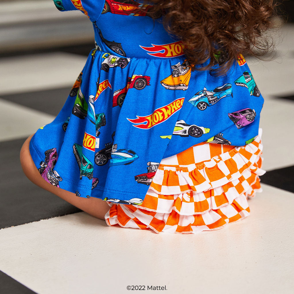 Hot Wheels™ Short Sleeve Peplum Ruffled Bummie Set