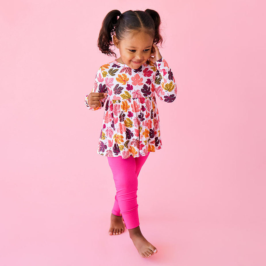 Autumn Long Sleeve Peplum Legging Set