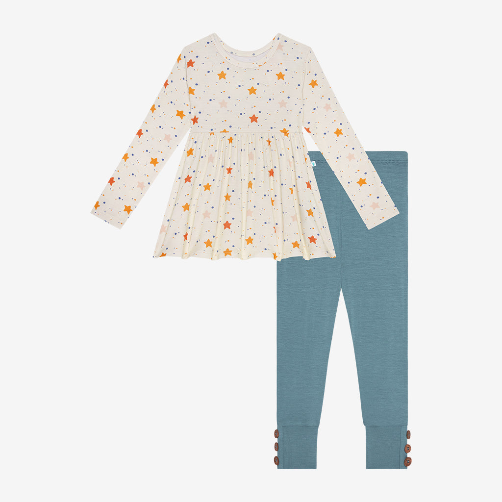 Jetson Long Sleeve Peplum Legging Set