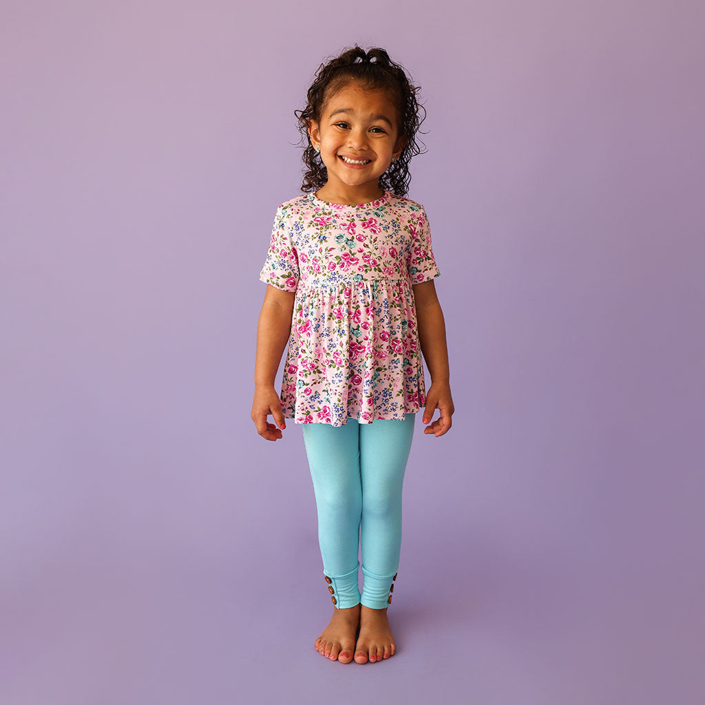 Pixie Short Sleeve Peplum Legging Set
