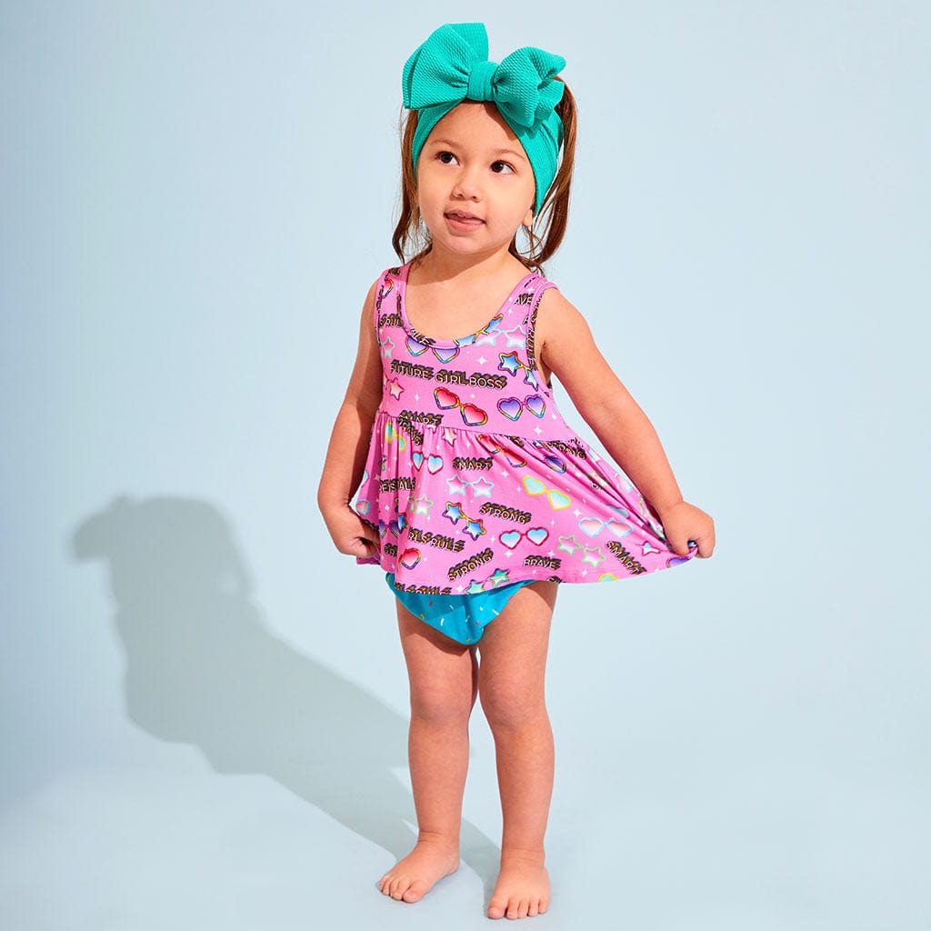 Future is Female Peplum Bummie Set