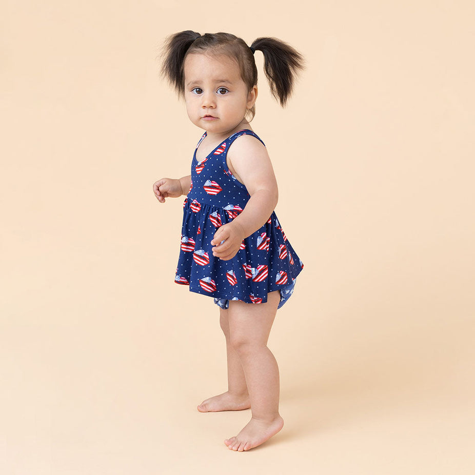 July Kisses Peplum Bummie Set