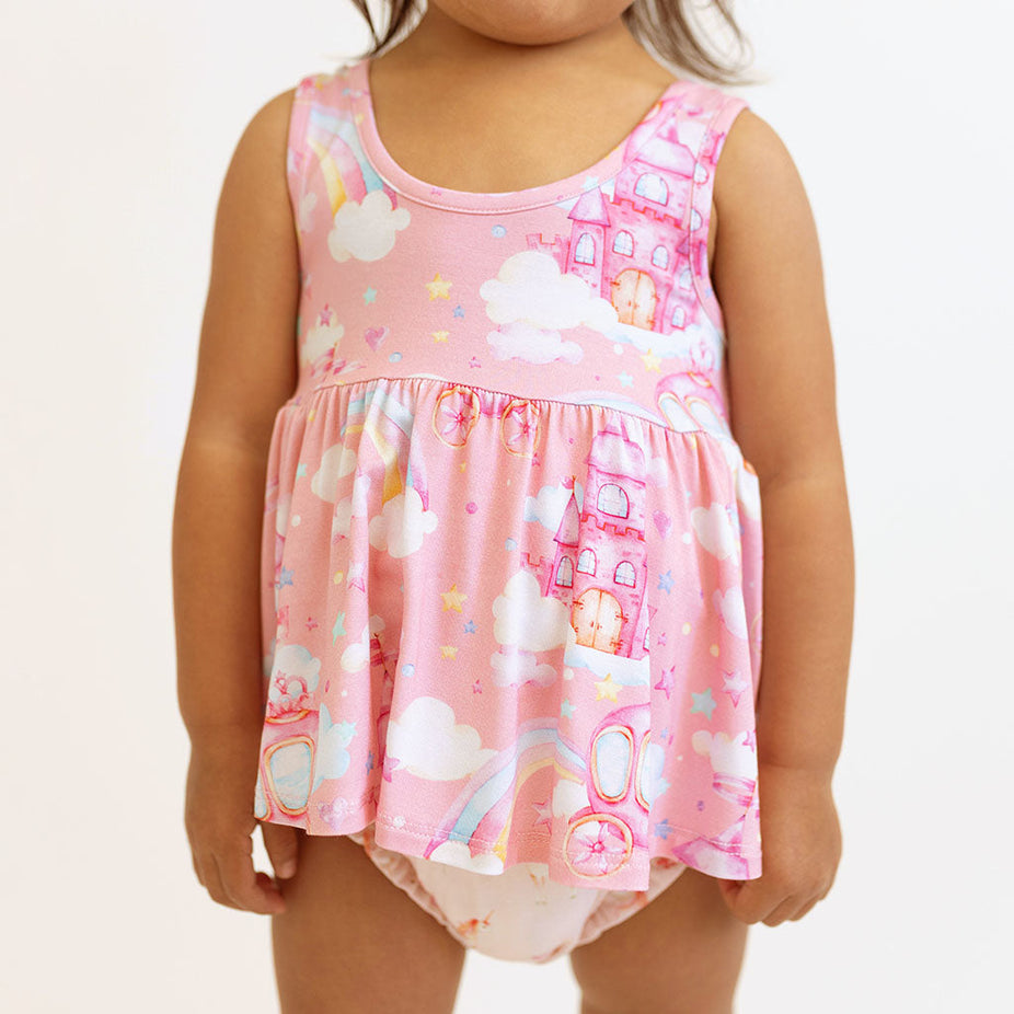 Posh Castle Peplum Bummie Set