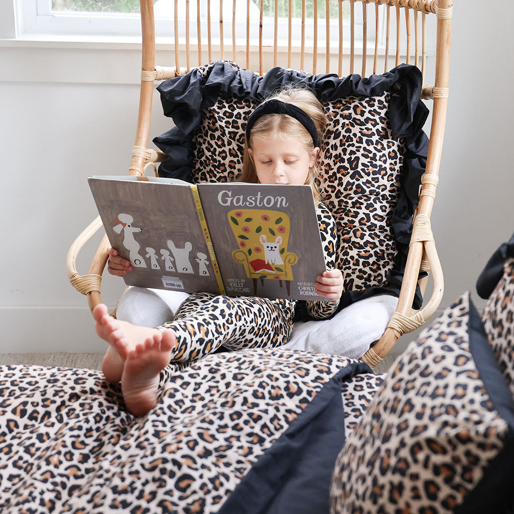 Lana Leopard Tan Ruffled Euro Sham