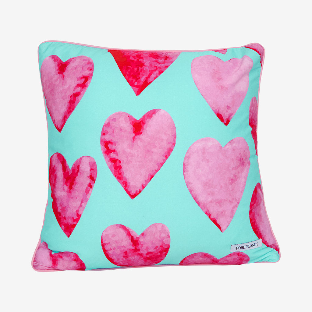 Queen of Hearts Square Throw Pillow Cover