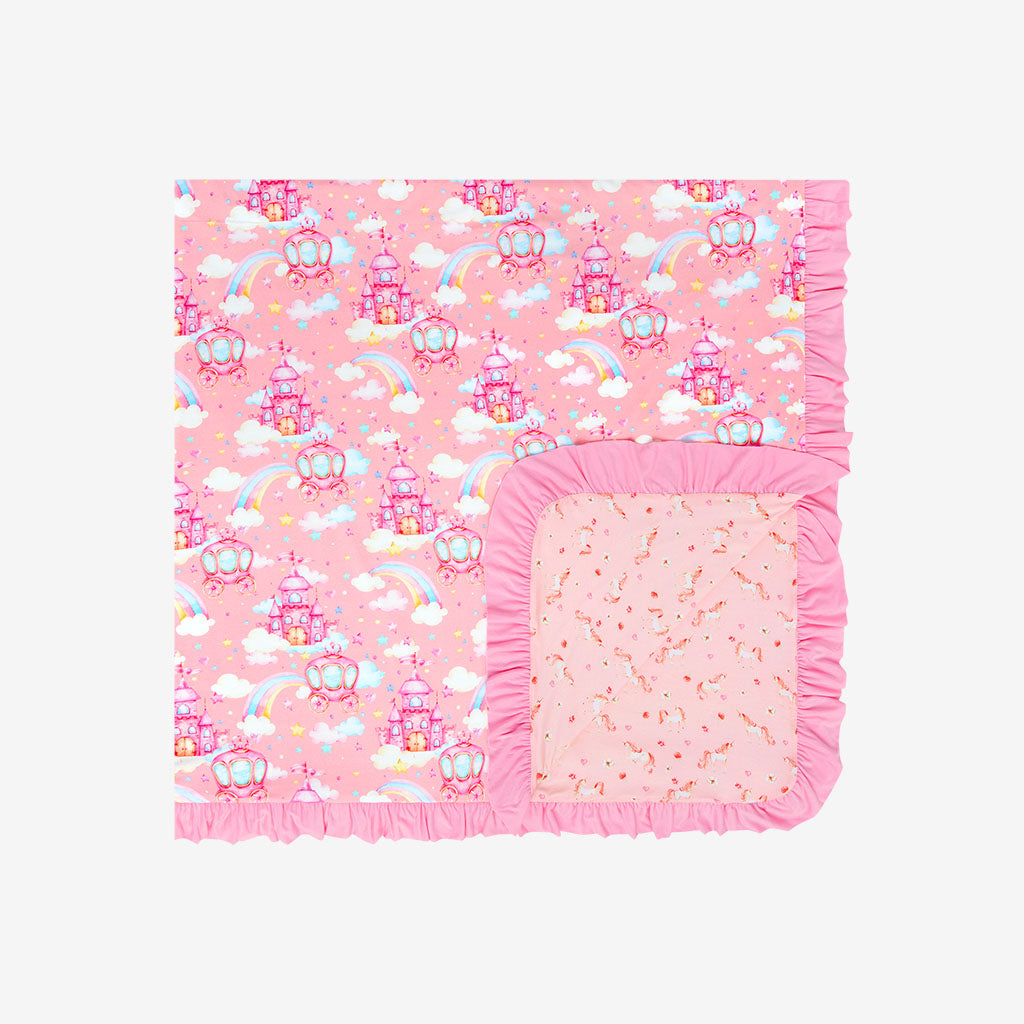 Posh Castle & Cadance Ruffled Luxe Patoo® Blanket
