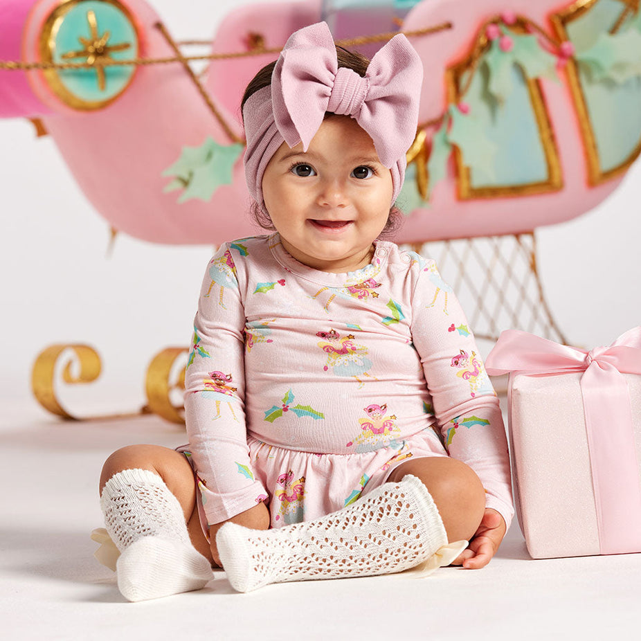 Glitterville™ Sugarplum Pixie Long Sleeve Twirl Skirt Bodysuit