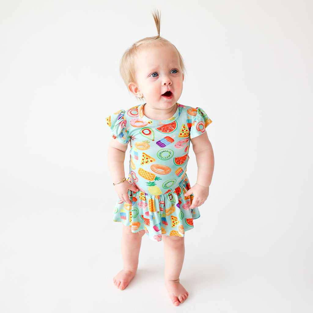 Food Floatie Fun Twirl Skirt Bodysuit Dress