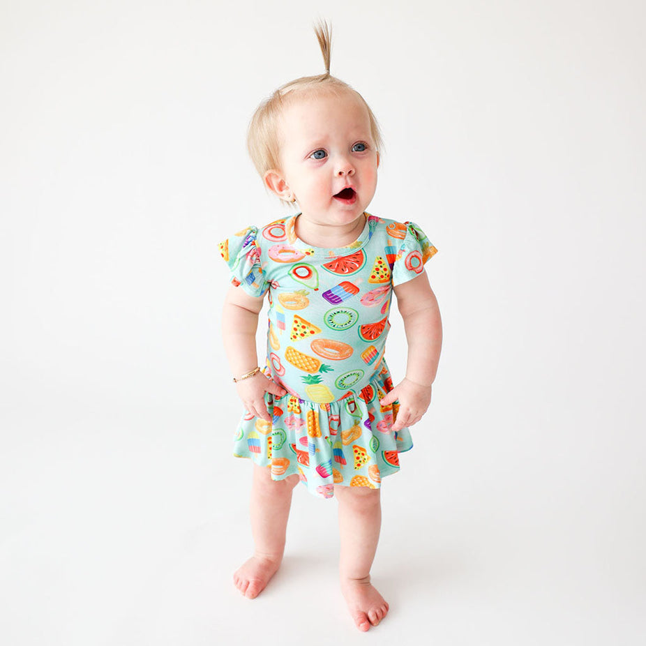 Food Floatie Fun Twirl Skirt Bodysuit Dress