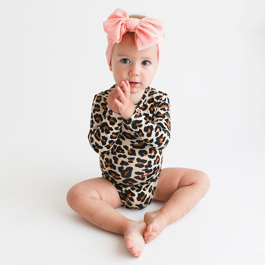 Lana Leopard Tan Long Sleeve Bodysuit