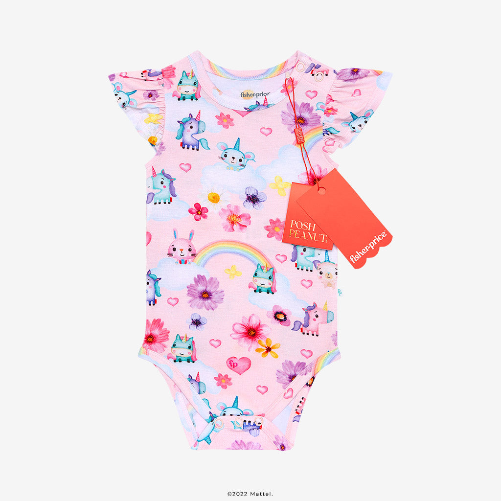 Fisher-Price™ Unicorn Ruffled Bodysuit