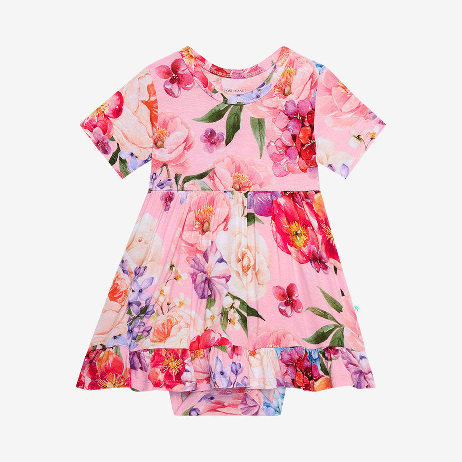 Brisa Ruffled Twirl Bodysuit Dress